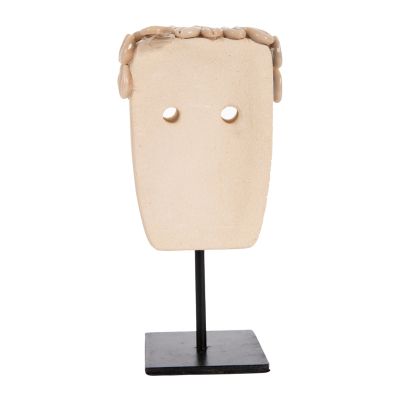 TABLE DECOR FACE HM4313 PARAS STONE IN BLACK METAL STAND 9x6x19Hcm.