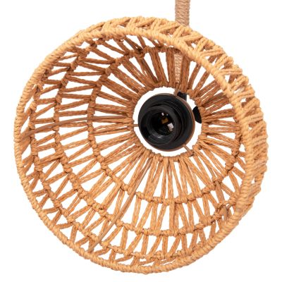 WALL SCONCE GLIDE HM4475 METAL BASE-HEMP ROPE-[E27] 22x22x35-21Hcm.