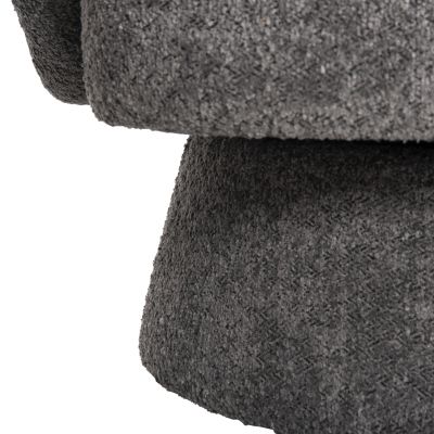 ARMCHAIR SWIVEL KARLEN HM9592.01 GREY BOUCLE FABRIC 78x81x77Hcm.