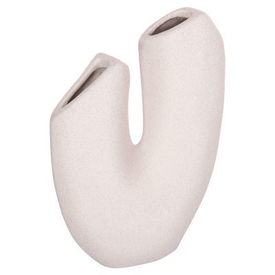 CERAMIC TABLE DECOR ARKEN HM4618.01 OFF WHITE WITH CRYSTALLIZATION 28x10x37Hcm.