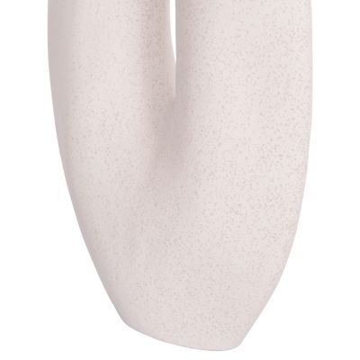 CERAMIC TABLE DECOR ARKEN HM4619.01 OFF WHITE WITH CRYSTALLIZATION 20.5x8x26Hcm.
