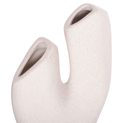 CERAMIC TABLE DECOR ARKEN HM4619.01 OFF WHITE WITH CRYSTALLIZATION 20.5x8x26Hcm.