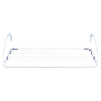 HANGING ALUMINUM DRYING RACK HM12166 WHITE-TOTAL HANGING LENGTH 10m--107x3x55cm.