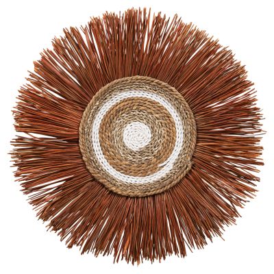 WALL DECOR ROUND MADE OF GRASS AND BANANA BARK FIBERS 55x3x55Hcm.HM7792