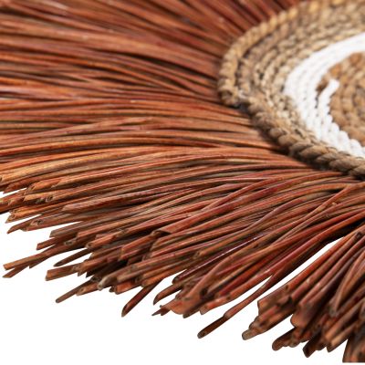 WALL DECOR ROUND MADE OF GRASS AND BANANA BARK FIBERS 55x3x55Hcm.HM7792