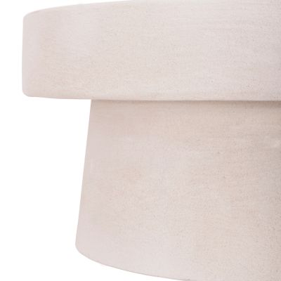 COFFEE TABLE ROUND SERIES SANTORINI HM18050 MDF IN OFF-WHITE COLOR Φ79x35Hcm.