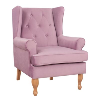 Armchair Lilac color velvet Brandon 81x83x101cm HM3073.12