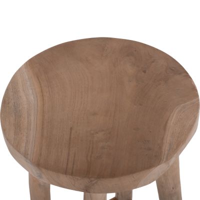 BAR STOOL KONT HM9338 SOLID TEAK NATURAL Φ34,5Χ71,5Hcm.