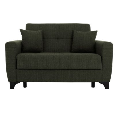 HM3243.05, 2-seater sofa-bed, tall back, dark-olive, 160x84x88