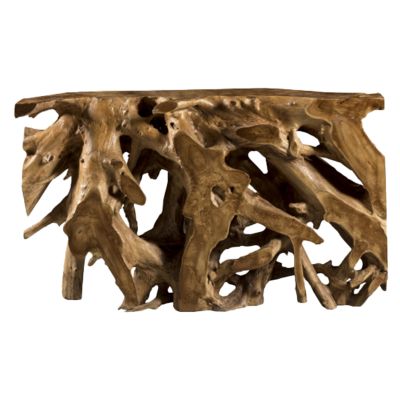 CONSOLE SOLID TEAK ROOT AND JAVA WOOD 125X40X75Hcm.HM9394