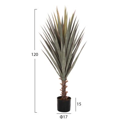 DECORATIVE SYNTHETIC PLANT IN POT HM7987 SISAL AGAVE 120Hcm.