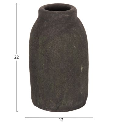 DECOR VASES 3PCS HM7711.11 TERRACOTTA FOSSIL GREY