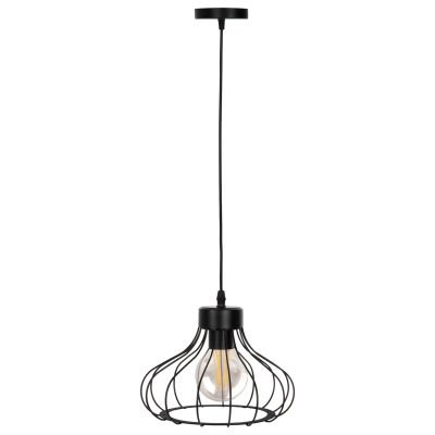 ПАНЕЛЕН ЛАМПА ΗΜ4114 ЧЕРНА МЕТАЛНА СФЕРИЧНА ЦАПКА Φ23x122Hcm.