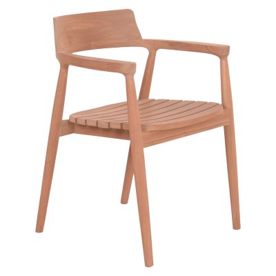 OUTDOOR DINING CHAIR FREM HM18107 TEAK WOOD IN NATURAL COLOR 59x54.5x76Hcm.