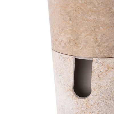 CONE SINK MADE OF MARBLE IN CREAM AND WHITE COLOR Φ40x90Hcm.HM7808.02