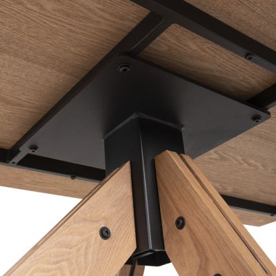 ВЪТРЕШЕН ТРАПЕЗЕН КОМПЛЕКТ 7БР PAOLO HM21053 МАСА И 6 СТОЛОВА В ЧЕРНО