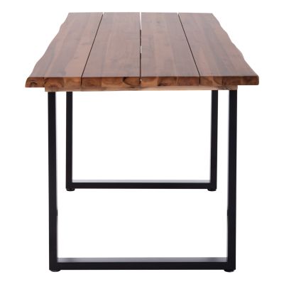 OUTDOOR DINING TABLE FRIGGO HM6297.01 ACACIA WOOD 3.5cm thick--METAL LEGS 160x80x77Hcm