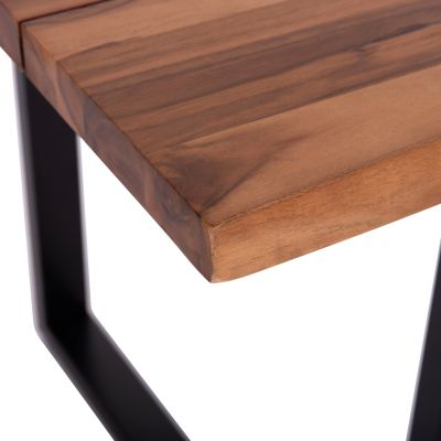 OUTDOOR DINING TABLE FRIGGO HM6297.01 ACACIA WOOD 3.5cm thick--METAL LEGS 160x80x77Hcm