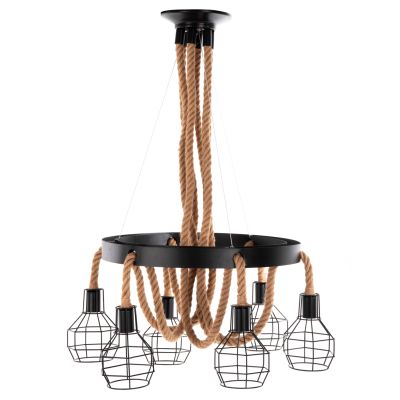 ПАНЕЛ HM4130 6-СВЕТЛО ЧЕРНО МЕТАЛНО ВЪЖЕ Φ54-60x125Hcm.