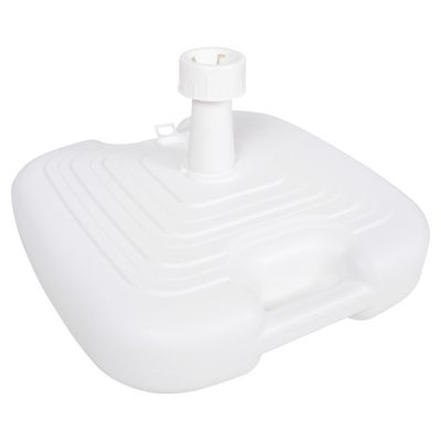 PLASTIC UMBRELLA BASE WITH HANDLE SOLBAS HM6112.01 WHITE COLOR-FOR POLE 20/38mm 45x11Hcm.