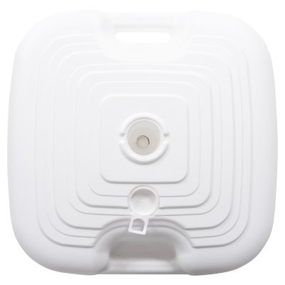 PLASTIC UMBRELLA BASE WITH HANDLE SOLBAS HM6112.01 WHITE COLOR-FOR POLE 20/38mm 45x11Hcm.