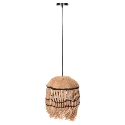 ВИСУЛКА ЗА ТАВАН СФЕРИЧНА С РЕСНИ ВЛАКНА АБАКА В ЕСТЕСТВЕН ЦВЯТ Φ28x32-120Hcm.HM7805