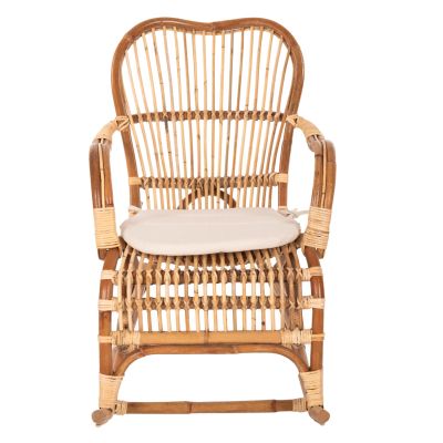 ROCKING RATTAN ARMCHAIR SANTA FE HM9343 WITH SEAT CUSHION 60x103x90Ηcm.
