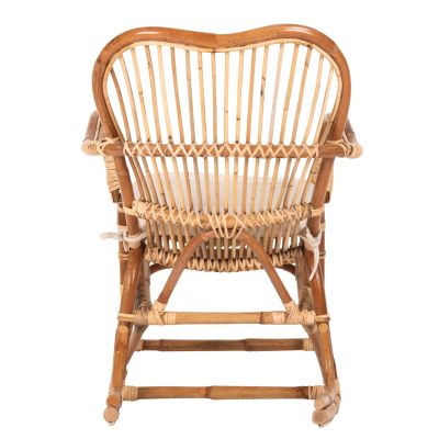 ROCKING RATTAN ARMCHAIR SANTA FE HM9343 WITH SEAT CUSHION 60x103x90Ηcm.