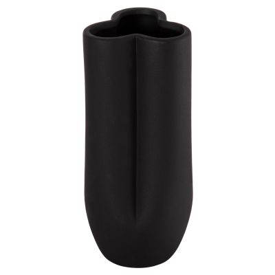 CERAMIC TABLE DECOR GLAZE HM4611.02 MATTE BLACK Φ14x34Hcm.