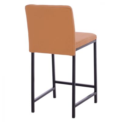 METAL STOOL WITH LEATHER TAN HM5801 40x46x86Y cm.