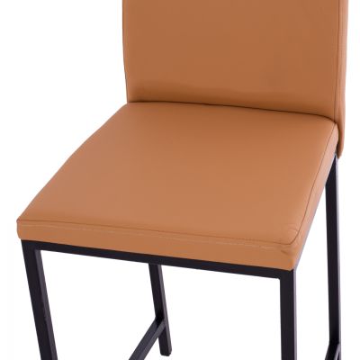 METAL STOOL WITH LEATHER TAN HM5801 40x46x86Y cm.