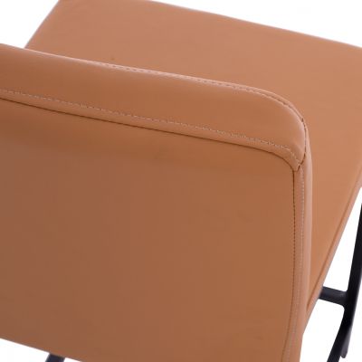 METAL STOOL WITH LEATHER TAN HM5801 40x46x86Y cm.