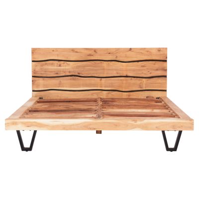 Легло ALICIA HM8359.11,метал и акациево дърво масив,160Χ200