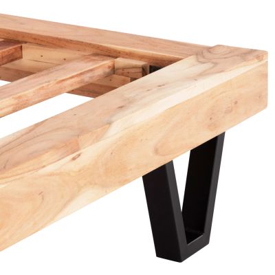 Легло ALICIA HM8359.11,метал и акациево дърво масив,160Χ200