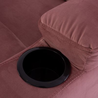 HM0122.12 Фотьойл релакс, прашно розово кадифе, механизъм за облягане, 80x95x103