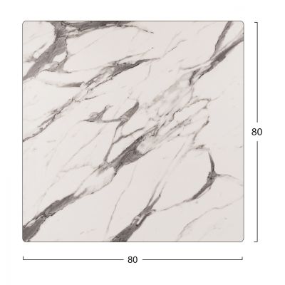 ΕΠΙΦΑΝΕΙΑ ΤΡΑΠΕΖΙΟΥ HPL HM5839.11 MARBLE WHITE-GREY 80x80 εκ. ΠΑΧΟΥΣ 12mm.