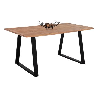 ТРАПЕЗНА МАСА АКАЦИЯ HM8500.11 МАСИВ АКАКЦИЯ С ЧЕРНИ КРАКА 160X90X76H CM