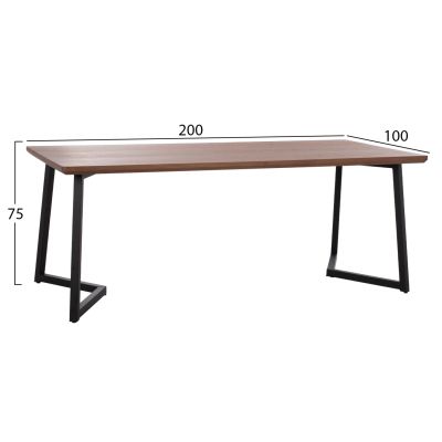 ТРАПЕЗЕН КОМПЛЕКТ 7БР-КРЕСЛА т.НУБУК И МАСА С ФУРНИР ОРЕХ HM10635