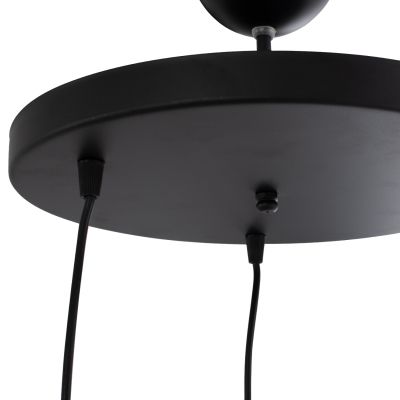 CEILING PENDANT 3-LIGHT ASYMMETRICAL METAL BLACK SPHERICAL GRIDS Φ30x80Ηcm.HM7689.01