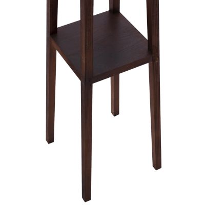 FLOOR STANDING LAMP WOODEN WALNUT LEGS BEIGE CAP 26x26x156Hcm.HM7695.01