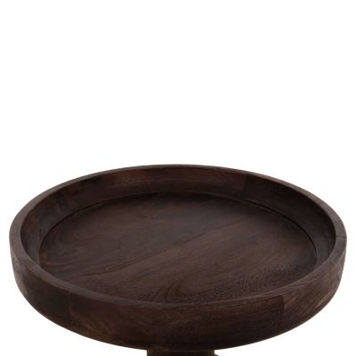 COFFEE TABLE ROUND CRAMM HM9700 SOLID MANGO WOOD IN DARK BROWN Φ45x47Hcm.