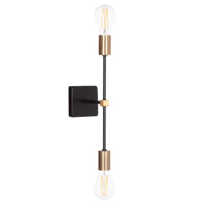 WALL SCONCE SABER2 HM4465 METAL IN BLACK & GOLD 10x14x41Hcm.
