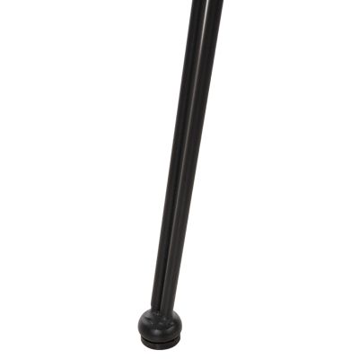 BAR STOOL MED.HEIGHT ALLEGRA HM5643.11 METAL&CUSHION BLACK-WICKER BEIGE 50x55x103Hcm.