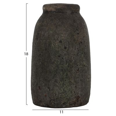 DECOR VASES 3PCS HM7711 TERRACOTTA FOSSIL GREY