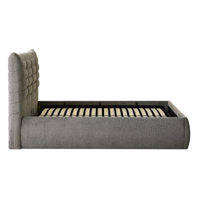 DOUBLE BED SANDRA HM732.01 GREY FABRIC & STORAGE SPACE--FOR MATTRESS 160x200cm.