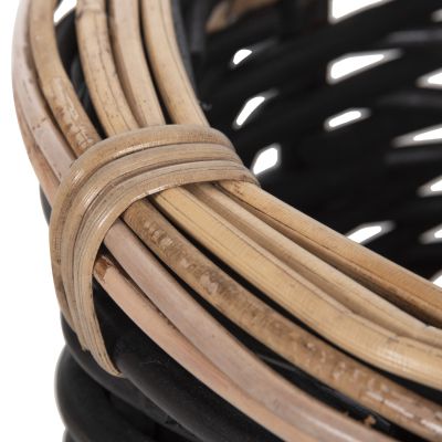 ПОДОВА КОШНИЦА 2БР. САКСИЯ HM4379 CL РАТАНОВА В ЧЕРНО И НАТУРАЛНО Φ61+Φ45см.