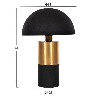 TABLE LAMP PUNE HM4252.04 METAL IN BLACK-GOLD Φ31x44Hcm.