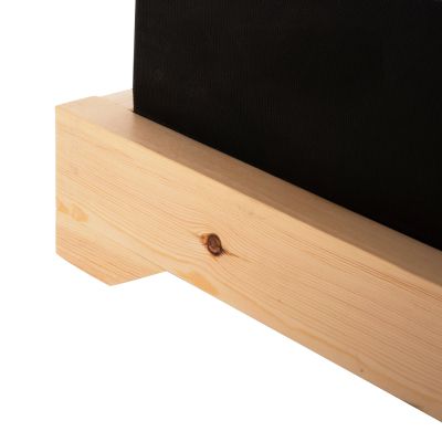 ПЛАЖЕН ШЕЗЛОНГ НИСЪК IKARIA HM10623.01 БОРОВО ДЪРВО В ЕСТЕСТВЕН ЦВЯТ-ЧЕРЕН ТЕКСТИЛ-ВЪЗГЛАВНИЦА ДЕБЕЛИНА 20см