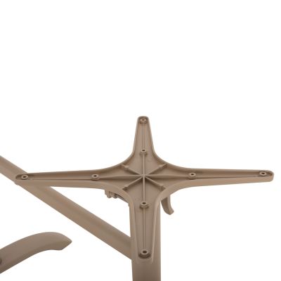 TABLE BASE 2-COLUMN WITH FOLDING CROSSES HM468.25 ALUMINUM IN CAPPUCCINO 78x59.5x73H