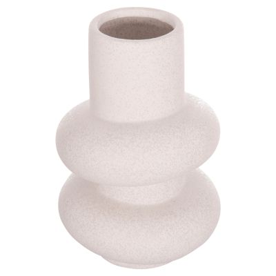 CERAMIC TABLE DECOR ROOK HM4627.01 OFF WHITE WITH CRYSTALLISATION Φ16x25,5Hcm.